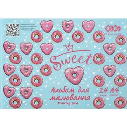 Альбом для малювання Zibi Kids Line Donuts А4 24 аркуші рожевий (ZB.1432-10)