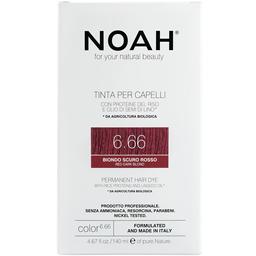 Фарба для волосся Noah Color, відтінок 6.66 (темно-коричневий, червоний), 140 мл (124686)