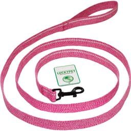 Поводок Lucky Pet Melange, прошитый, светоотражающий, 200х2,5 см, розовый
