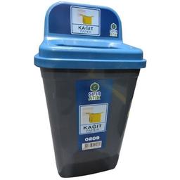 Корзина для сміття Violet House 0018, антрацит-синя, 50 л (0018 Anthracite Recycling 50 л)