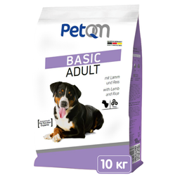 Сухий корм PetQM Dogs Basic with Lamb&Rice, з ягням та рисом, 10 кг (701565)