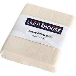 Наволочка LightHouse Jersey Premium, 50х70 см, 2 шт., светло-бежевий (604231)
