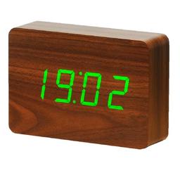 Смарт-будильник з термометром Gingko Brick горіх, 2000 мАг (GK15R8)