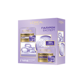 Подарочный набор L’Oréal Paris: Дневной крем для лица SPF20 Skin Expert Hyaluron Expert Day SPF 20, 50 мл + Ночная крем-маска для лица Skin Expert Hyaluron Expert Night Cream Mask, 50 мл (ZUA03221)