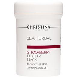 Полунична маска краси для нормальної шкіри Christina Sea Herbal Strawberry Beauty Mask 250 мл