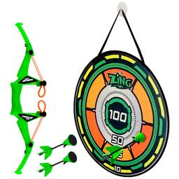 Игрушечный лук Zing Air Storm Bullz Eye, с мишенью, зеленый (AS200G)