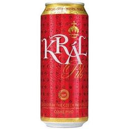 Пиво Kral Pils світле, 4.1%, з/б, 0.5 л