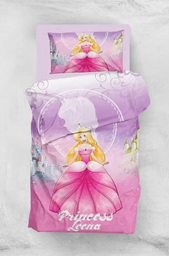 Комплект постельного белья Eponj Home 3D Micro Satin Leena Lila, микросатин, подростковый, лиловый, 3 предмета (2000022085830)