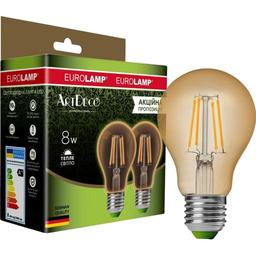 Світлодіодна лампа Eurolamp LED Deco, A60, 8W, E27, 2700K, 2 шт. (MLP-LED-A60-08273(Amber)new)