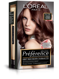 Фарба для волосся L'Oréal Paris Preference, відтінок 5.23 (Темно-рожеве золото), 174 мл (A9523001)