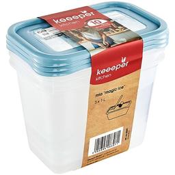 Комплект емкостей для морозильной камеры Keeeper Polar, 1 л, голубой, 3 шт. (3014)