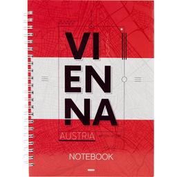 Блокнот для записей Axent Flags Vienna A5 в клеточку спираль 96 листов (8032-07-A)