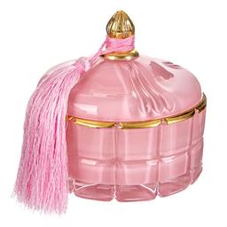 Емкость для сыпучих продуктов LeGlass, 10 см, розовый (355-271)