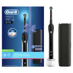 Електрична зубна щітка Oral-B Pro 750 D16.513.1UX типу 3756, з чохлом для зберігання, чорний