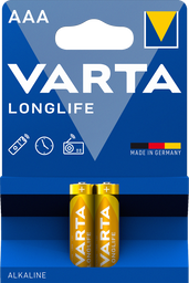 Батарейка Varta Longlife AAA Bli Alkaline, 2 шт. (4103101412)