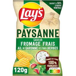 Чипси Lay's Paysanne зі смаком вершкового сиру та часнику 120 г (916189)