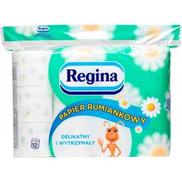 Туалетная бумага Regina Camomile FSC ромашка, трехслойная, 12 рулонов (416853)