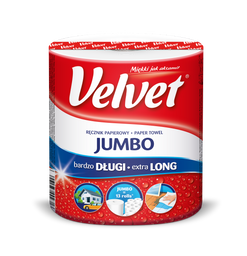 Паперові рушники Velvet Jumbo, двошарові, 1 рулон (5220051)
