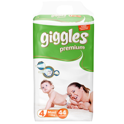 Підгузки дитячі Giggles Premium 4+ (7-18 кг), 44 шт.
