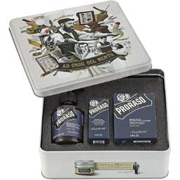 Подарочный набор для ухода за бородой Proraso Azur Lime в металлической коробке