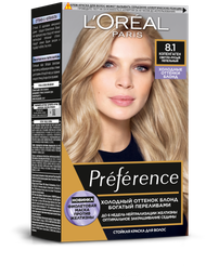 Краска для волос L’Oréal Paris Preference, тон 8.1 (Копенгаген), 174 мл (AA180600)