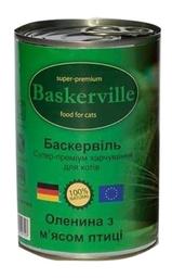 Вологий корм для котів Baskerville Оленина з м’ясом курки, 400 г