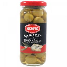 Оливки Serpis зеленые фаршированные голубым сыром 235 г (583077)