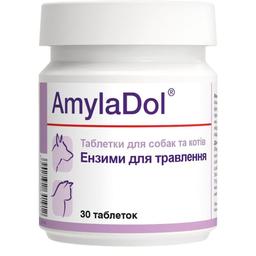 Витаминно-минеральная добавка Dolfos AmylaDol при заболеваниях поджелудочной железы для собак и котов, 30 таблеток