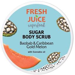 Цукровий скраб для тіла Fresh Juice Superfood Baobab & Caribbean Gold Melon 225 мл