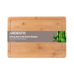 Дошка кухонна Ardesto Midori, з жолобом, 35,5х25х1,5 см (AR1435BG)