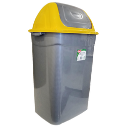 Бак для мусора Planet Butterfly, с поворотной крышкой, 50 л, металликово-желтый (UP012)