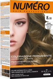 Краска для волос Numero Hair Professional Light ash blonde, тон 8.10 (Светлый пепельный блонд), 140 мл