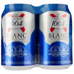 Пиво Kronenbourg 1664 Blanc светлое 4.8% ж/б, 1.32 л (4 шт. х 0.33 л) (796876)
