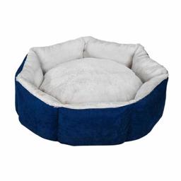 Лежак для тварин Milord Cupcake, круглий, синій з сірим, розмір XL (VR06//3503)