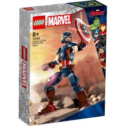 Конструктор LEGO Marvel Фігурка Капітана Америка для складання, 310 деталей (76258)