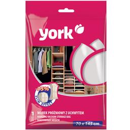 Чохол для одягу York з вішалкою, вакуумний, 70х145 см (9304)