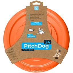 Игровая тарелка для апортировки PitchDog, 24 см, оранжевая