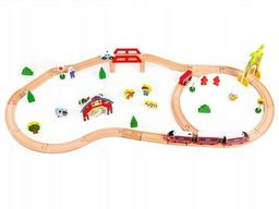 Ігровий набір Ecotoys Дерев'яна залізниця з поїздом (HM180995)