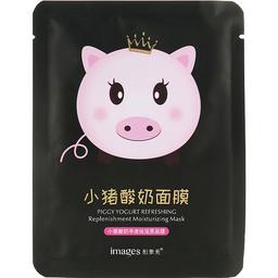 Маска для лица Images Piggy Yogurt Refreshing Black, 25 г