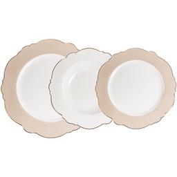 Набор тарелок Lefard, белый с бежевым (922-032)