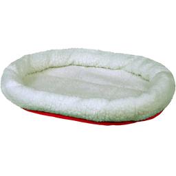 Лежак для кошек Trixie Cuddly Bed двухсторонний, 47х38 см, красный с белым мехом (28631)