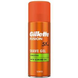 Гель для гоління Gillette Fusion для чутливої шкіри, з мигдальним маслом, 200 мл