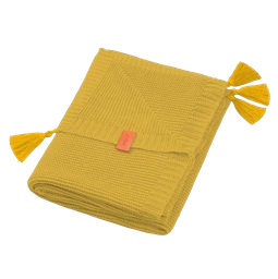 Одеялко BabyOno бамбуковое с бахромой, 100х75 см, желтый (546/03)