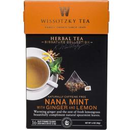 Чай трав'яний Wissotzky Tea М'ята, імбир та лимон, 40 г (16 шт. по 2,5 г) (568742)