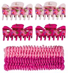 Набір резинок і заколок для волосся Titania, рожевий, 8 шт. (8009 GIRL)