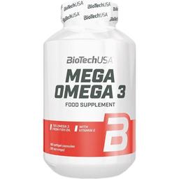 Жирні кислоти BioTech Mega Omega 3 з вітаміном Е 180 капсул
