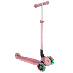 Самокат Globber Primo foldable plus lights, колеса с подсветкой, пастельно-розовый (439-210)