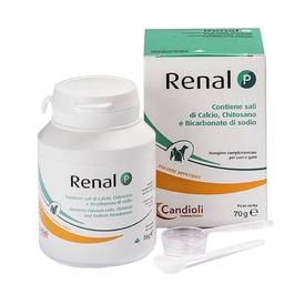 Пищевая добавка Candioli Renal P при хронической почечной недостаточности для котов и собак, 70 г