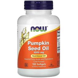 Олія гарбузового насіння Now Pumpkin Seed Oil 1000 мг 100 капсул