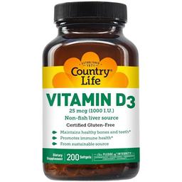 Витамин D3 10000 МЕ Country Life 200 капсул